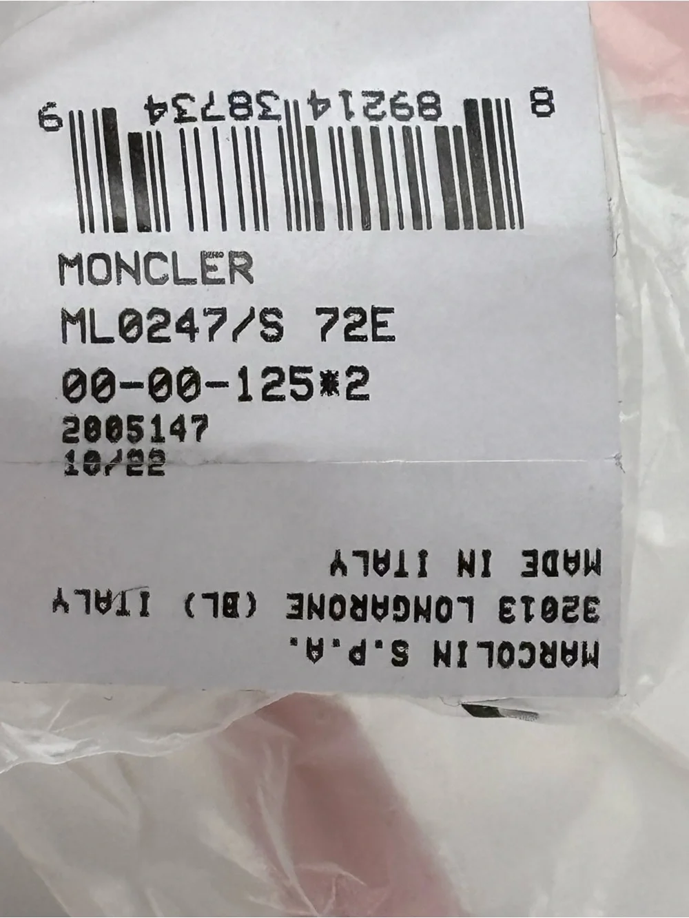 Authentic Moncler Ombrate ML0247 72E Pink and Gold Frames Smoky Lens Sunglasses
